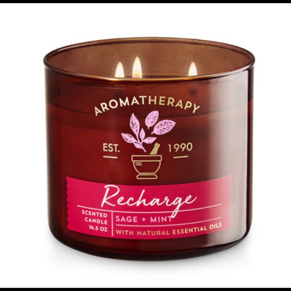 BBW RECHARGE MINT & SAGE CANDLE